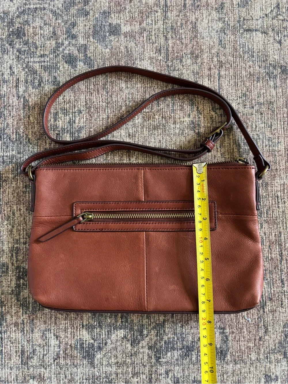Margot Classic Brown Leather Crossbody Bag